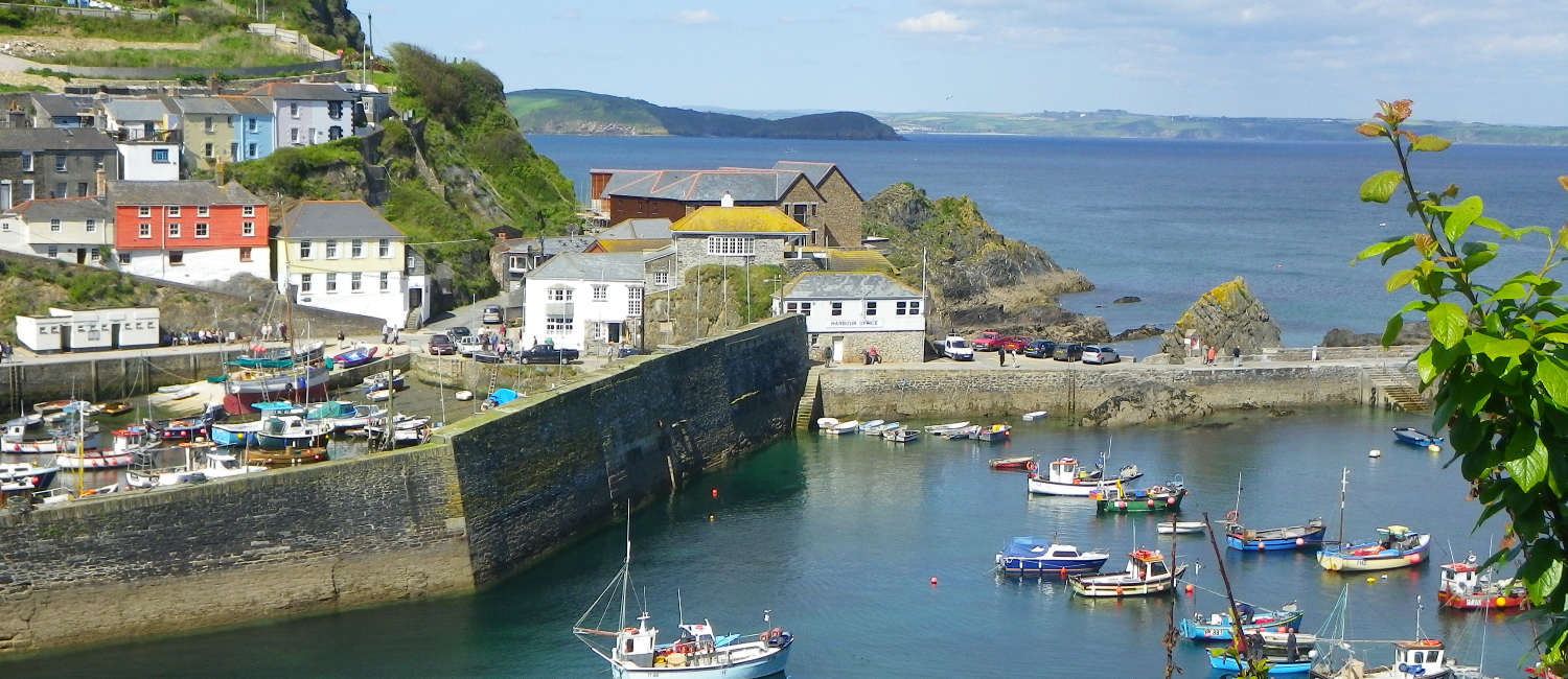 Mevagissey harbour buildings